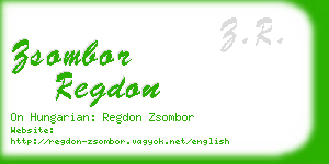 zsombor regdon business card